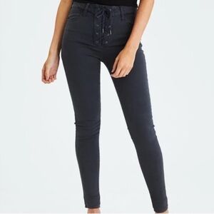 American Eagle Outfitters Women's Lace-Up Skinny Jeans
